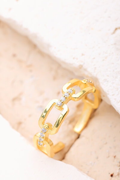 Lucente Jewellery Özel Hediye Kutulu Zincir Modeli Taşlı Gümüş Altın Kaplama ...