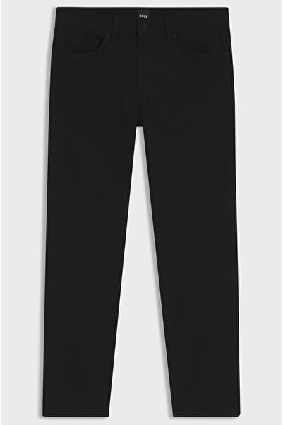 BOSS Erkek Normal Bel Daralan Paça Düz Model Cep Detay Siyah Pantolon 50543953-001