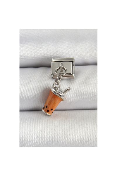 Skygo 316L Steel Silver Color Bubble Tea Model Nomination Charm - Tj-Bc1518