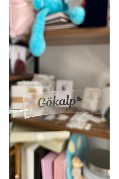 arl etiket tasarım dijital baskı merkezi Şeffaf İsim Etiketi 1,5x5 cm 130 Ade...