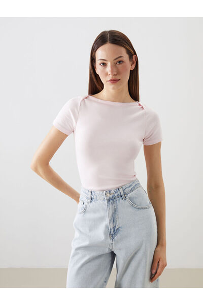 LC Waikiki Γυναικείο μπλουζάκι Özmarka New Season με λαιμόκοψη σκάφους