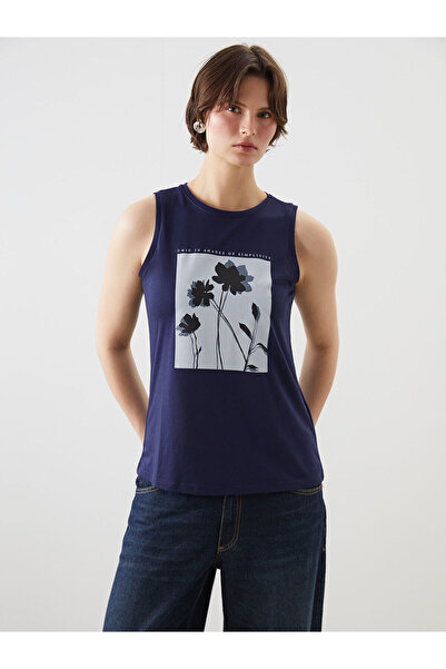 LC Waikiki Peak New Season Crew Neck Printed Women's Undershirt