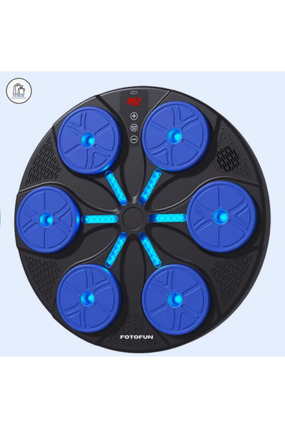 Generic Aparat de box inteligent FOTOFUN® cu Bluetooth, lumini RGB, mănuși negre și închidere cu velcro - albastru