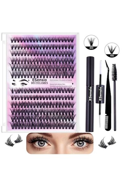 ESensio Set Gene False Individuale Tip Smoc 240p Adeziv, Penseta Perie Incluse