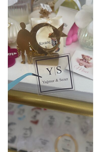 arl etiket tasarım dijital baskı merkezi Etichetă transparentă cu cadru negru...