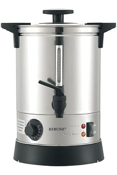 rebune Electric Water Kettle 4L | 1500 Watts Capacity for 40 Cups | Silver/Black | 2-Year Warranty