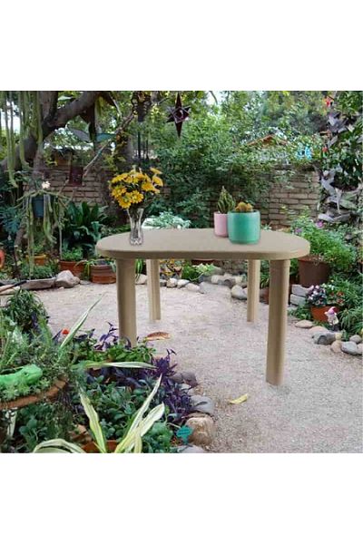 rexa Oval Plastic Table with Straight Legs – 114x80x72 cm Durable & Easy-to-Assemble