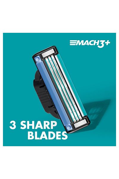 Gillette Mach3 Comfort Grip Razor 1 Handle + 7 Blade , Comfortable & Reliable Shave