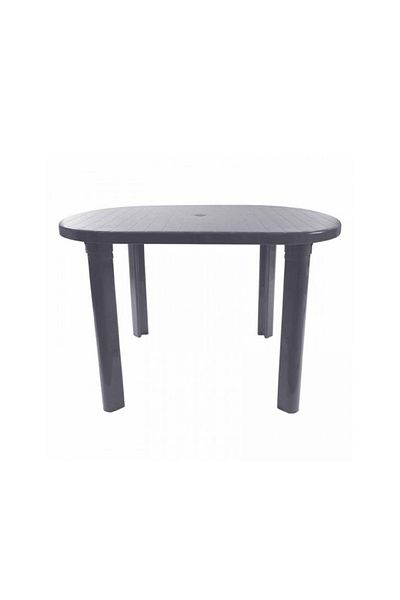 rexa Oval Plastic Table with Straight Legs – 114x80x72 cm Durable & Easy-to-Assemble