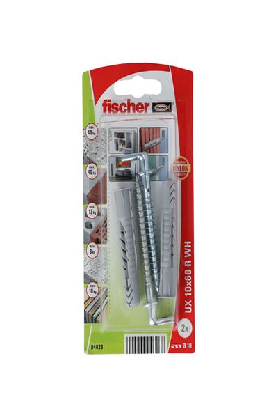 Fischer 2-Pair Screw Anchor Hooks