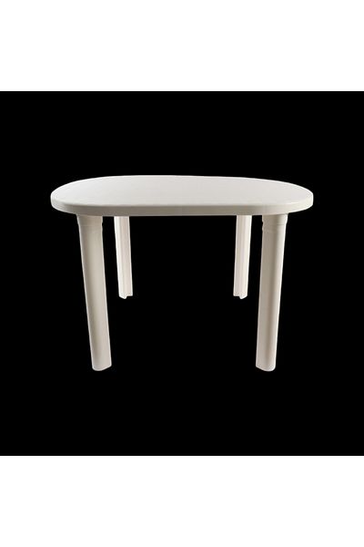 rexa Oval Plastic Table with Straight Legs – 114x80x72 cm Durable & Easy-to-Assemble