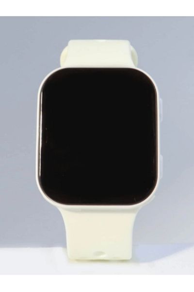 MACON LED Wrist Watch for Unisex with Silicon Strap - White