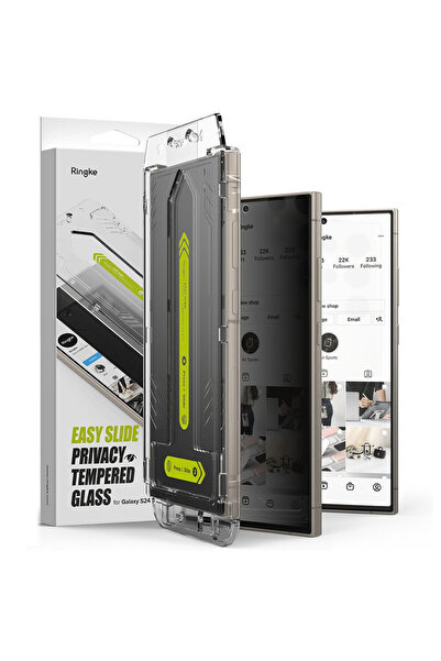 Ringke Folie de protecție pentru Samsung Galaxy S24 Ultra (set de 2) - Ringke Easy Slide, sticlă securizată - Confidențialitate