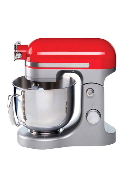 ARIETE 1600W Space-Saving High-Performance Sleek Modern Designed Stand Mixer Red and Silver 5.5 Liter