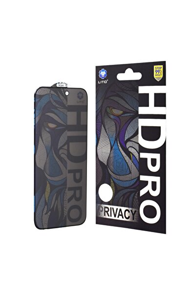 Lito Калъф за iPhone 15 Pro Max - HD Pro Privacy - Черен