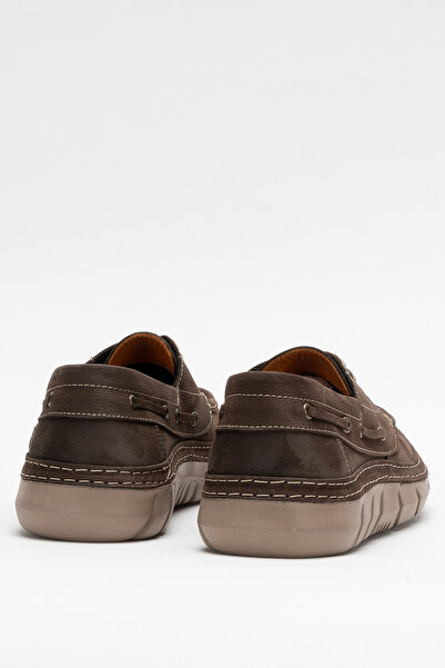 Dericlub Deri̇club Men's Lace-Up Thick Sole Casual Shoes Real Leather Fr 251280 Brown