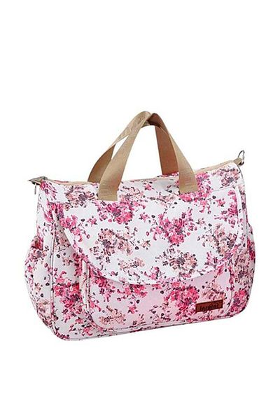 Generic QiaoKai Waterproof Adjustable Strap Large Capacity Flower Printed Baby Diaper Bag