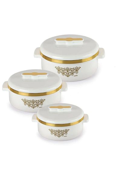 rexa 3-Piece Plastic Dining Set – Durable Plate, Bowl & Cup for Daily Use or Outdoor Dining