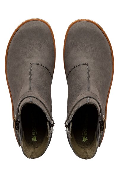 El Naturalista Damen Elegante Stiefelette Yggdrasil Keil N5133 Grau Grey Leder