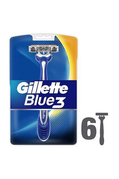 Gillette Blue3 Men's Disposable Razors 6 pcs