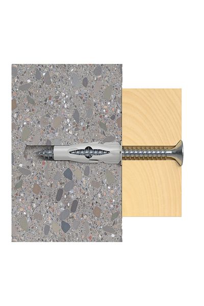Fischer 8-Piece Universal Plug FU 10 x 60 S with Chipboard Screws