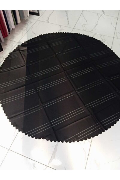 Elisam Round Worry-Free Stain-Proof Table Cloth (Black)