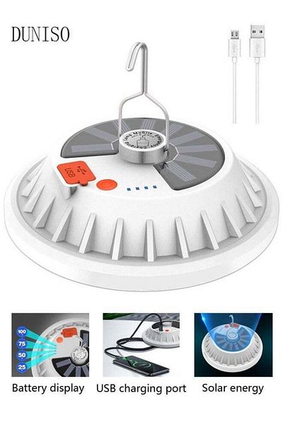 Generic DUNISO LED Camping Lantern with Remote Rechargeable Camping Light With 2400mAh Power Bank, Emergency