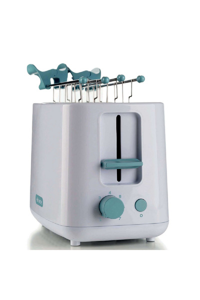 ARIETE 2-Compartments Stainless Steel Construction Qubi Toaster White and Grey