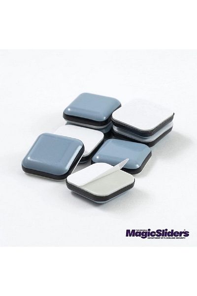 Magic Sliders 8 قطع منزلقة أرضية مربعة باللون الأزرق