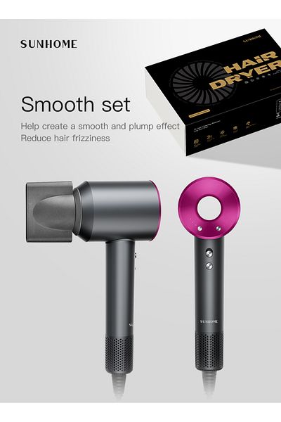 Sunhome Supersonic Hair Dryer with Diffuser Negative Ion Blow Dryer 110, 000 RPM Brushless Motor