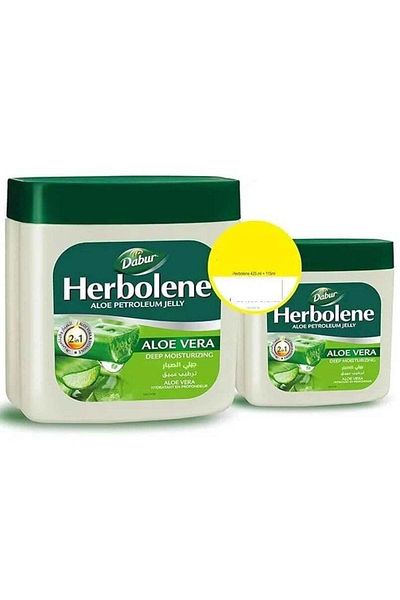 Dabur Aloe Herboline Petroleum Jelly with Aloe Vera and Vitamin E for Dry and Rough Skin - 425 + 115