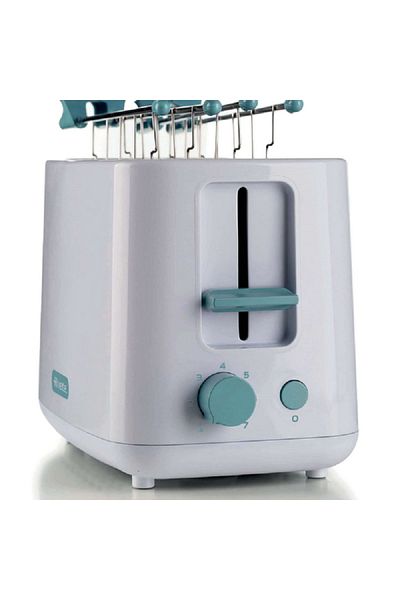 ARIETE 2-Compartments Stainless Steel Construction Qubi Toaster White and Grey