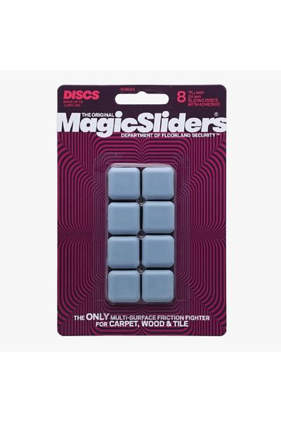 Magic Sliders 8 قطع منزلقة أرضية مربعة باللون الأزرق