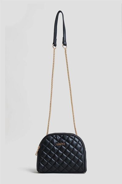 Armine Quilted Strap Shoulder Bag - 367 Black