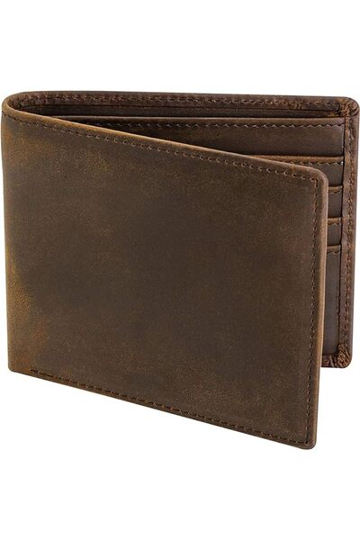 COOYA Top Grain Leather Wallet, for Men, for Women, RFID Blocking, Bifold, Extra Capacity with 2 ID