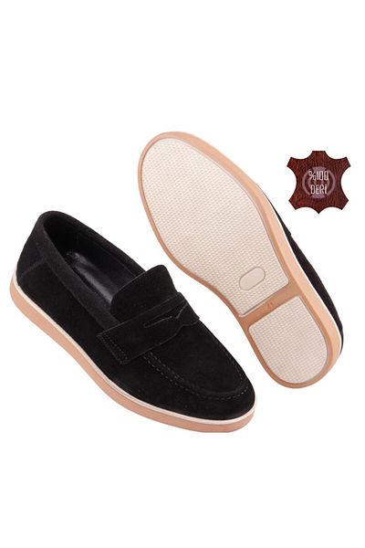 DETECTOR Ανδρικά Loafer παπούτσια Velmo Γνήσιο Suede Leather 1314 – Navy Blue |   Μαύρο |   Αμμός |   Καπνιστό