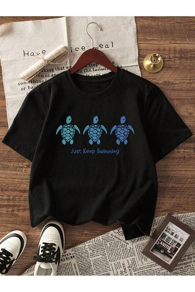 DAXİS Sportwear Company ΓΥΝΑΙΚΕΙΟ T-Shirt με στάμπα χελώνας
