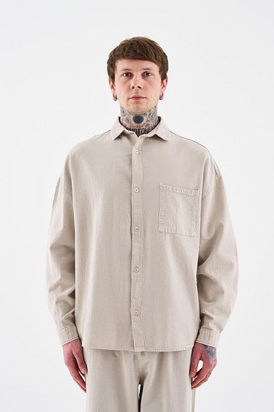 Machinist Men's Effected Washed Basic Long Sleeve Space Gray Shirt