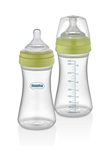 MOOMA Kindy Antikolik Bebek Biberonu 250 ml / Gaz Sancısına Karşı / BPA İçermez / 6 - 18 Ay / Orta Akış