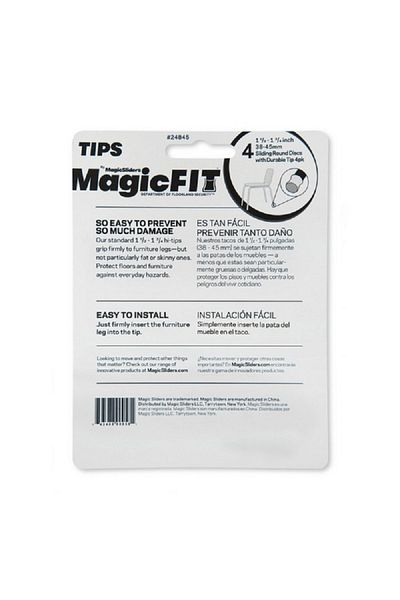 Magic Sliders Round Shape Rubber Felt Pad Set Clear and Blue