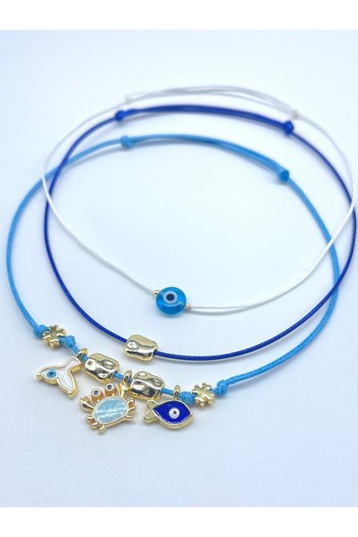 Concept HuBuTU Summer Rope Bracelet Set with Pieces of Sea Themed Figures
