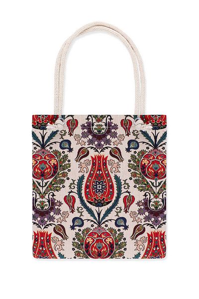 Bursa İpek Tulip Pattern Tapestry Shoulder Bag
