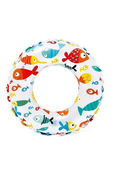 Intex Transparent Inflatable Swim Rings – Colorful Pool Float for Kids & Adults