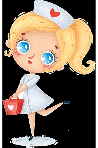 Reysa Tasarım ملصق حائط للممرضة ذات الشعر الأشقر