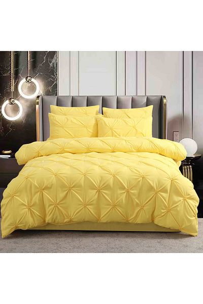 CHIRASO CHIRASO bed linen, FINET, 6 pieces, Classic sheet 230x250 cm, 4 pillowcases, yellow