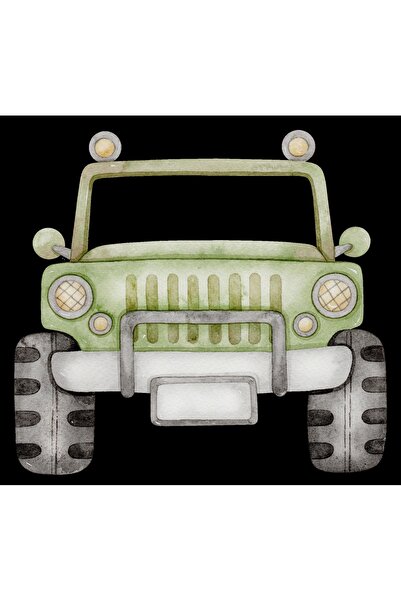 Reysa Tasarım Green Jeep Wall Sticker