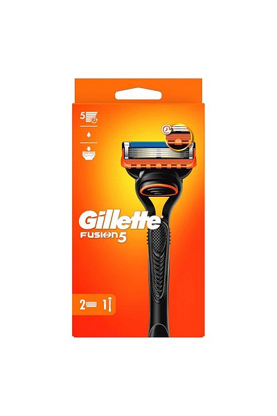 Gillette Fusion 5 Razor 1 Handle + 2 Blade Precise & Comfortable Shave