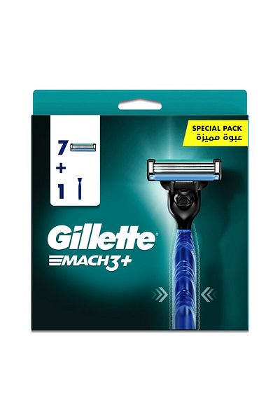 Gillette Mach3 Comfort Grip Razor 1 Handle + 7 Blade , Comfortable & Reliable Shave