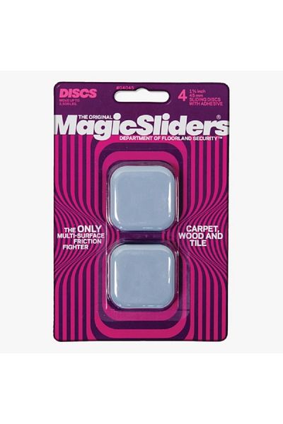 Magic Sliders 4-Piece Adhesive Sliding Discs Grey