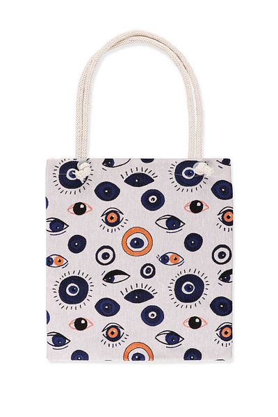 Bursa İpek Eye Pattern Tapestry Shoulder Bag
